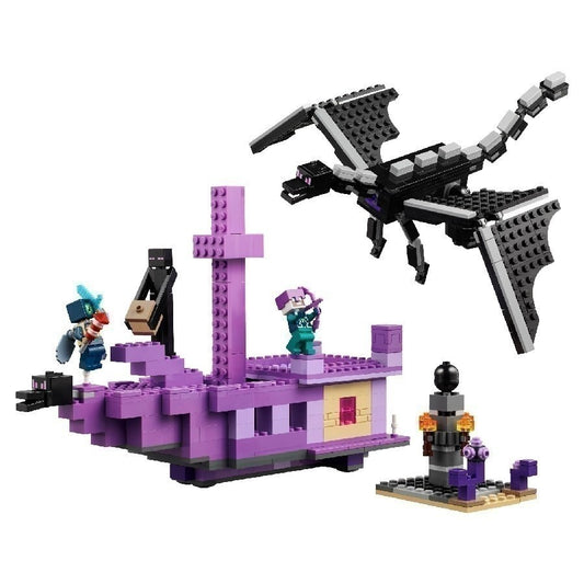 LEGO MINECRAFT 21264 Đồ Chơi Lắp Ráp Chạm Trán Rồng Ender Và Con Thuyền End  (657 chi tiết)