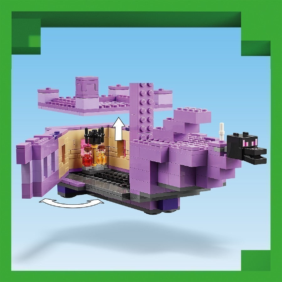 LEGO MINECRAFT 21264 Đồ Chơi Lắp Ráp Chạm Trán Rồng Ender Và Con Thuyền End  (657 chi tiết)