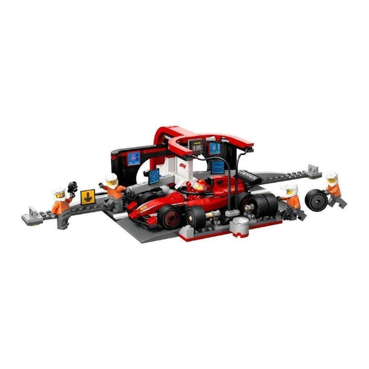 LEGO CITY 60443 Đồ Chơi Lắp Ráp Trạm Bảo Dưỡng Xe F1 (325 Chi Tiết)