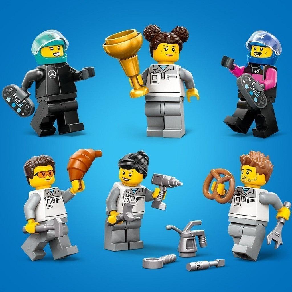 LEGO CITY 60444 Đồ Chơi Lắp Ráp Gara F1 (678 chi tiết)