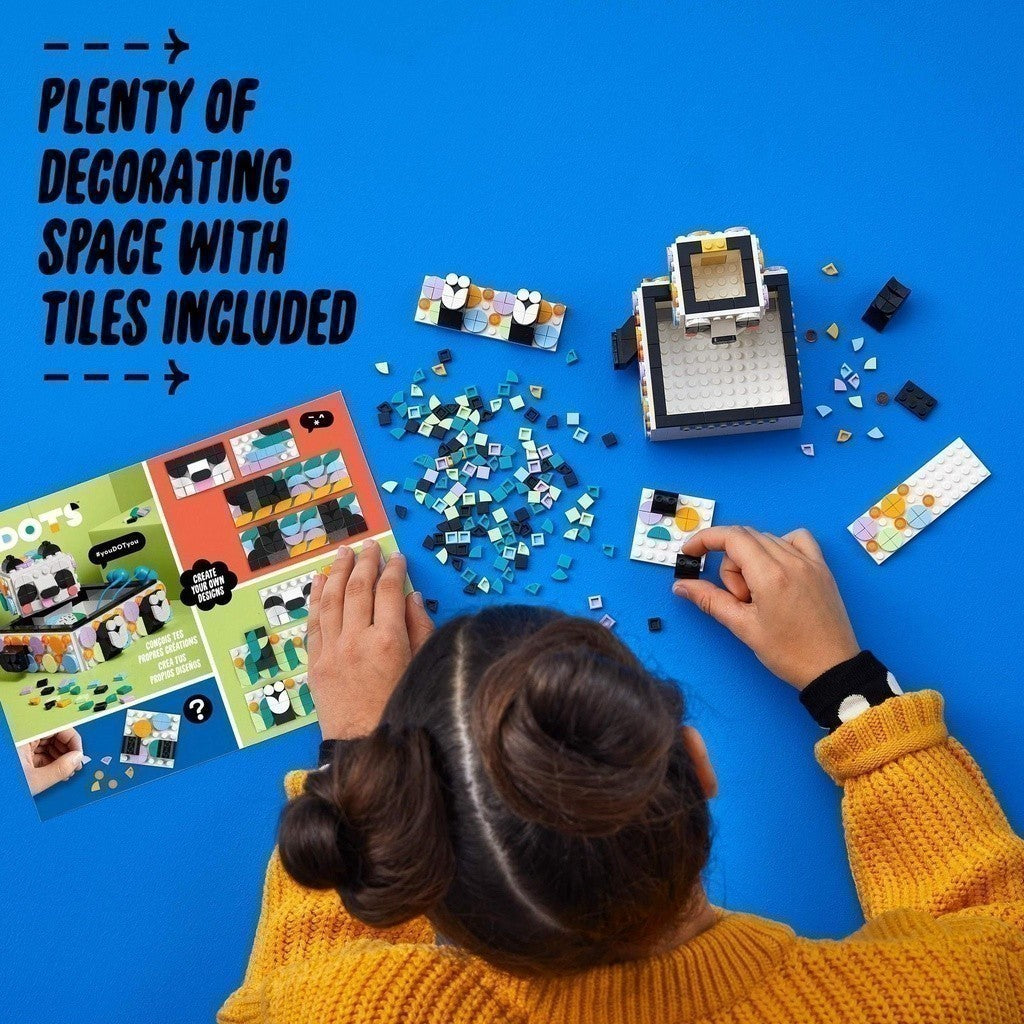 LEGO DOTS 41959 Khay đựng bút gấu Panda dễ thương (517 chi tiết)