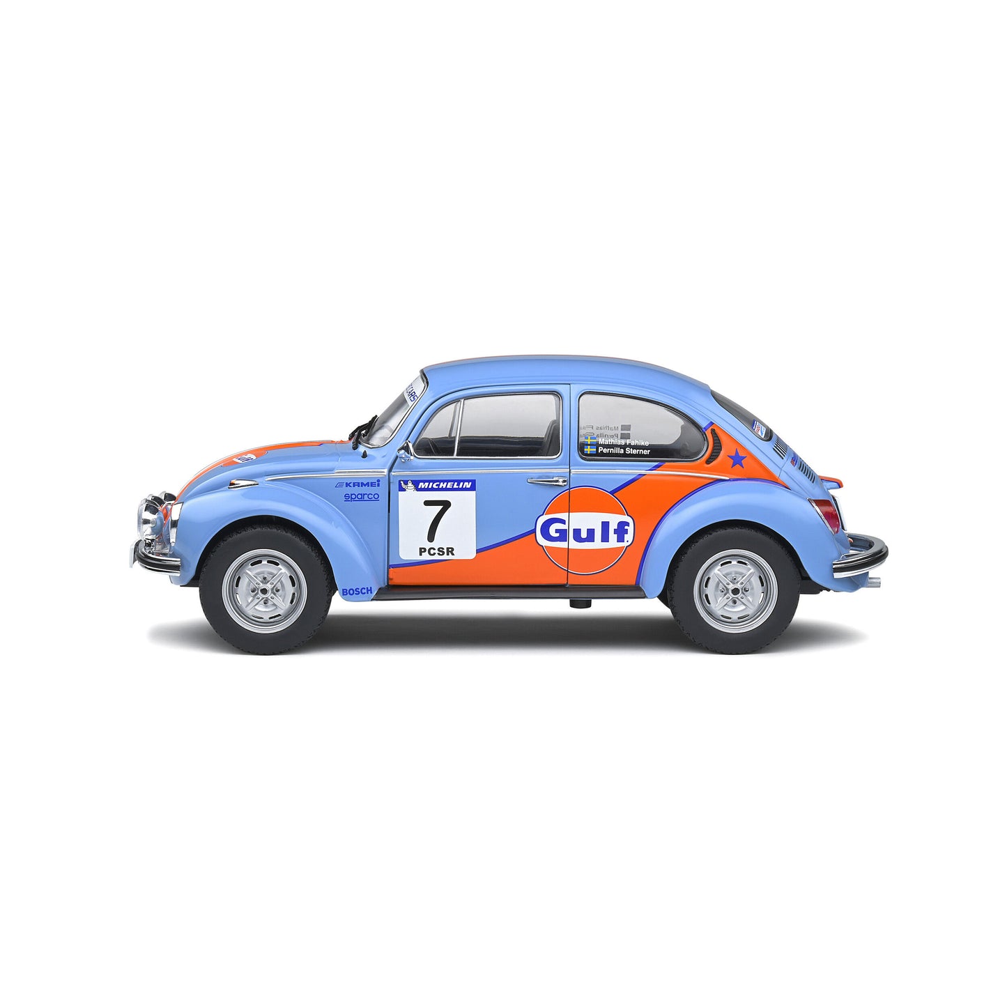 Mô hình xe Solido 1/18 Volkswagen Beetle 1303 – Rallye Colds Balls – 2019 – #7 M.FAHLKE/ P.STERNER