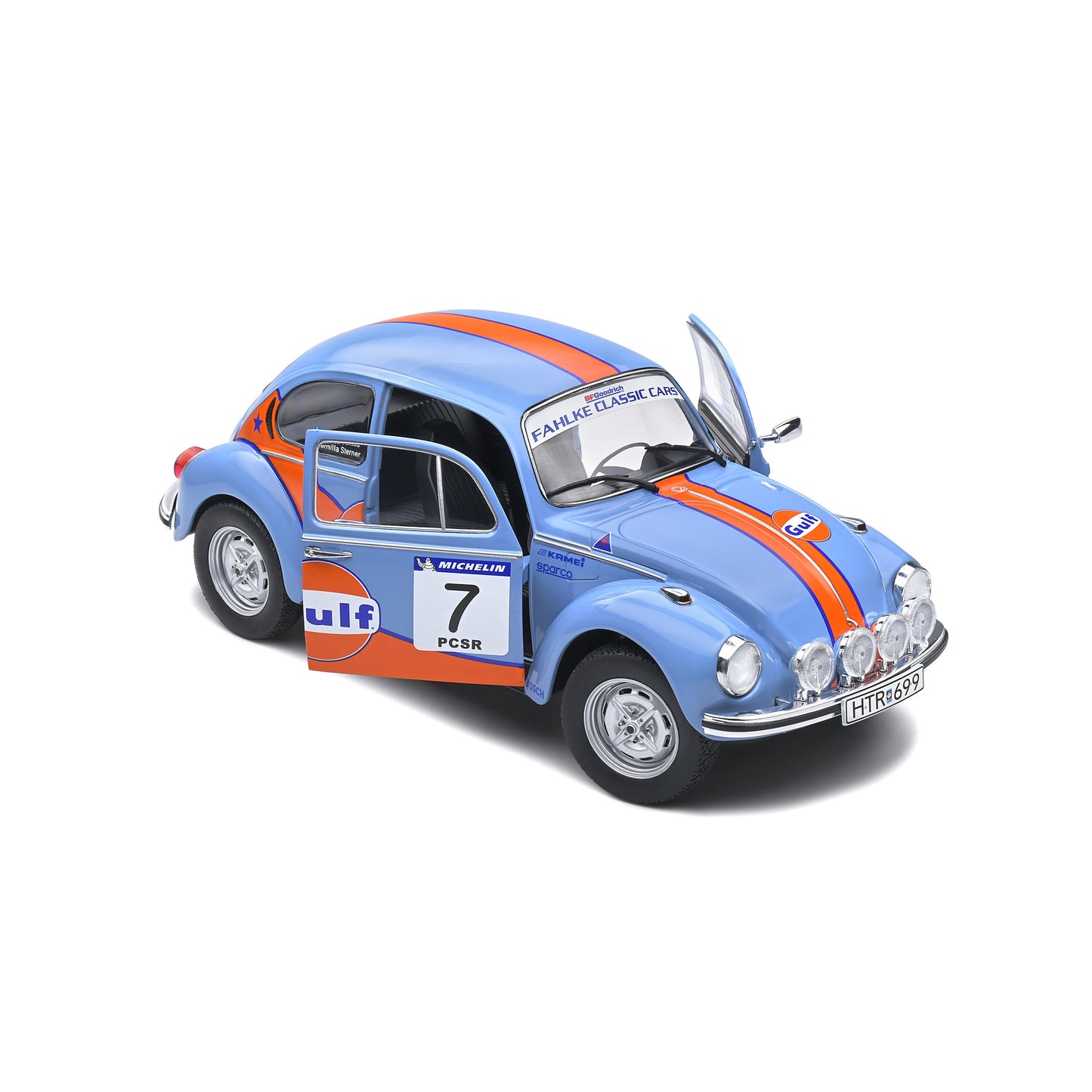 Mô hình xe Solido 1/18 Volkswagen Beetle 1303 – Rallye Colds Balls – 2019 – #7 M.FAHLKE/ P.STERNER